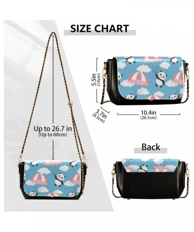 Parachute Panda Crossbody Bags for Women Leather Purse Shoulder Bag Handbag for Daily Work Gifts $22.39 Shoulder Bags