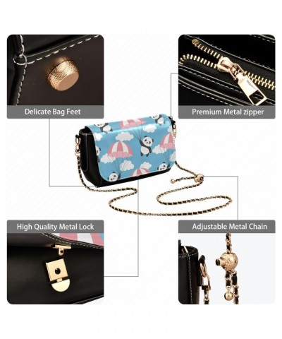 Parachute Panda Crossbody Bags for Women Leather Purse Shoulder Bag Handbag for Daily Work Gifts $22.39 Shoulder Bags