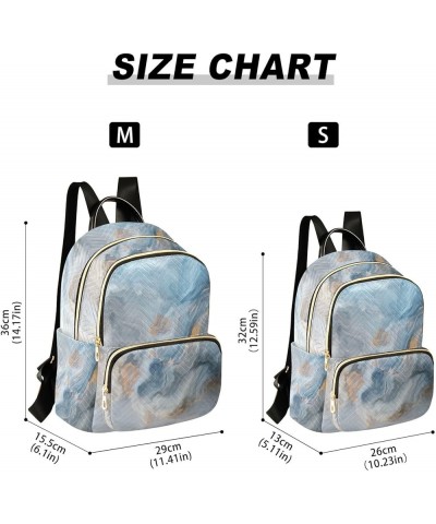 Women Backpack Gorgeous Blue Marble Durable Travel Backpack Lightweight Handbag Lady Purse Roomy Double Zipper Weekend Bag fo...