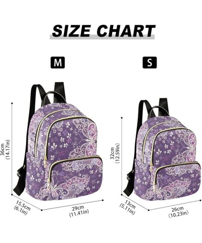 Butterflies Flowers Backpack Purse for Women Fashion Travel Bag Ladies Shoulder Bags Back Pack Weekend Bag,M Small $16.10 Bac...