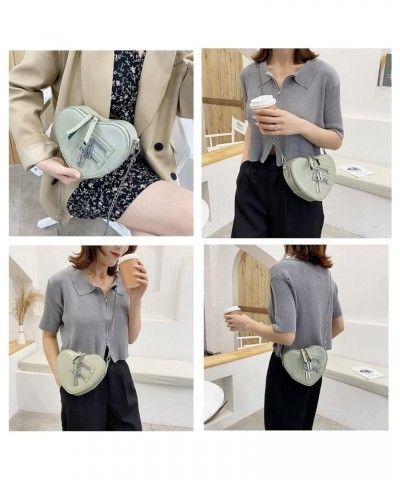 Womens Cute Heart Shaped Shoulder Bag Girls PU Leather Crossbody Bag Phone Wallet Novelty Purse Handbag 1 Greenhc3001 $20.13 ...