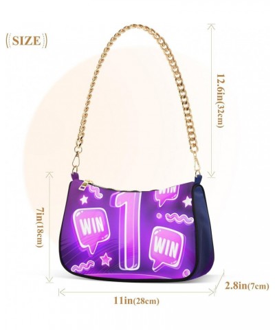 Crossbody Bags for Women Shoulder Purse Winner Handbags Stylish Clutch Purse with Chain Strap $12.90 Shoulder Bags