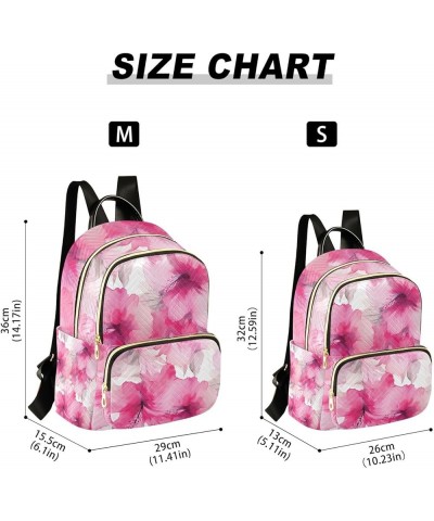 Small Backpack for Women Travel Bag Pink Floral Flower Daypack Purse Fashion Shoulder Bag Rucksack Small B274 $12.22 Backpacks