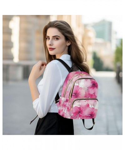 Small Backpack for Women Travel Bag Pink Floral Flower Daypack Purse Fashion Shoulder Bag Rucksack Small B274 $12.22 Backpacks