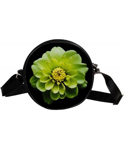 Crossbody Bags for Women,Crossbody Bag Men,Small Sling Bag,Black White Green Yellow Flower,Crossbody Purse $10.26 Crossbody Bags