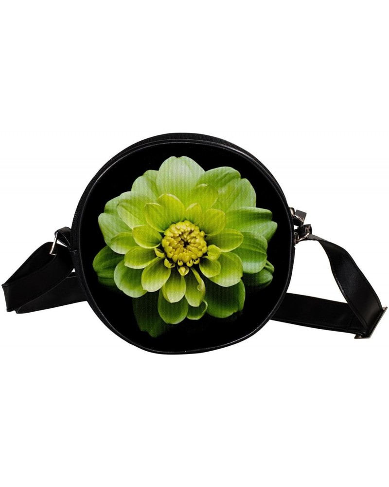 Crossbody Bags for Women,Crossbody Bag Men,Small Sling Bag,Black White Green Yellow Flower,Crossbody Purse $10.26 Crossbody Bags