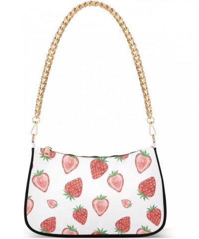 Clutch Shoulder Bags Tote Evening Purse Handbags for Women Hobo Bags Strawberry Botanical with Zipper Closure $16.95 Totes