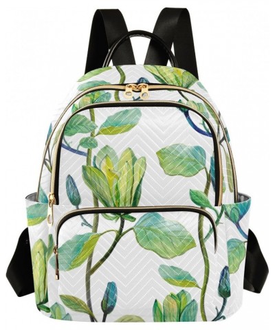 Magnolia Flowers Hand Drawn Fashion Backpack Purse for Women Multipurpose Casual Daypack with Multi Pockets & Secured Zipper ...