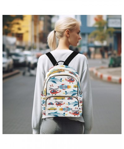 Women Backpack Auto Vehicle Cartoon Transport Anti-Theft Travel Backpack with Luggage Belt Lightweight Handbag Lady Purse Roo...