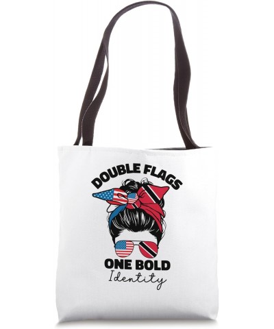 Half American And Trinidadian Usa Trinidad Tobago Flag Trini Tote Bag $11.76 Totes