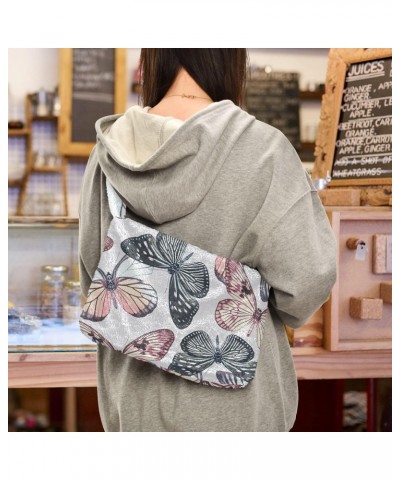 Butterflies Wings Furry Tote Bag for Women Crossbody Bag Shoulder Purse Casual Messenger Bag with Zipper for Men $9.03 Totes