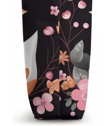 Kawaii fox with cherry blossom flowers, oh my! Tote Bag $10.57 Totes