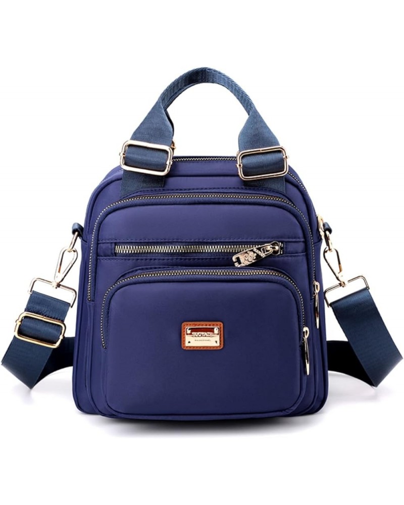 Women's Backpack Multifunction Large Capacity Travel Shoulder Bags Waterproof Nylon Multiple Pockets Bag Navy $10.58 Backpacks