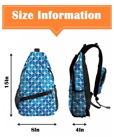 Crossbody Bags for Men Women Waterproof Sling Bag Shoulder Chest Bag Backpack Daypack for Hiking Travel Sports Running Geomet...