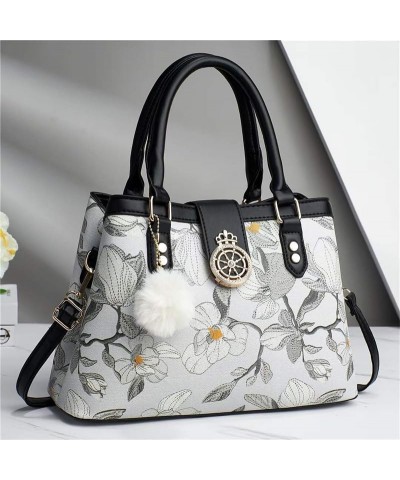 Women's Embroidered Money Bag With Hardware Clock Buckle Design Top Zipper Two Layers Of Inner Lining Multiple Layers Light G...