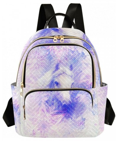 Small Backpack for Women Travel Bag Watercolor Horse Daypack Purse Fashion Shoulder Bag Rucksack Medium B535 $15.33 Backpacks