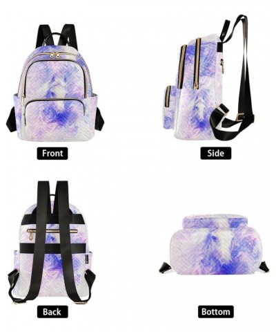 Small Backpack for Women Travel Bag Watercolor Horse Daypack Purse Fashion Shoulder Bag Rucksack Medium B535 $15.33 Backpacks