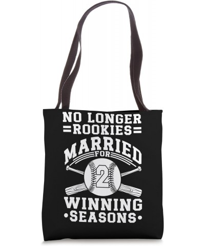 2nd Wedding Anniversary Baseball Couple Husband Wife 2 Years Tote Bag $12.48 Totes