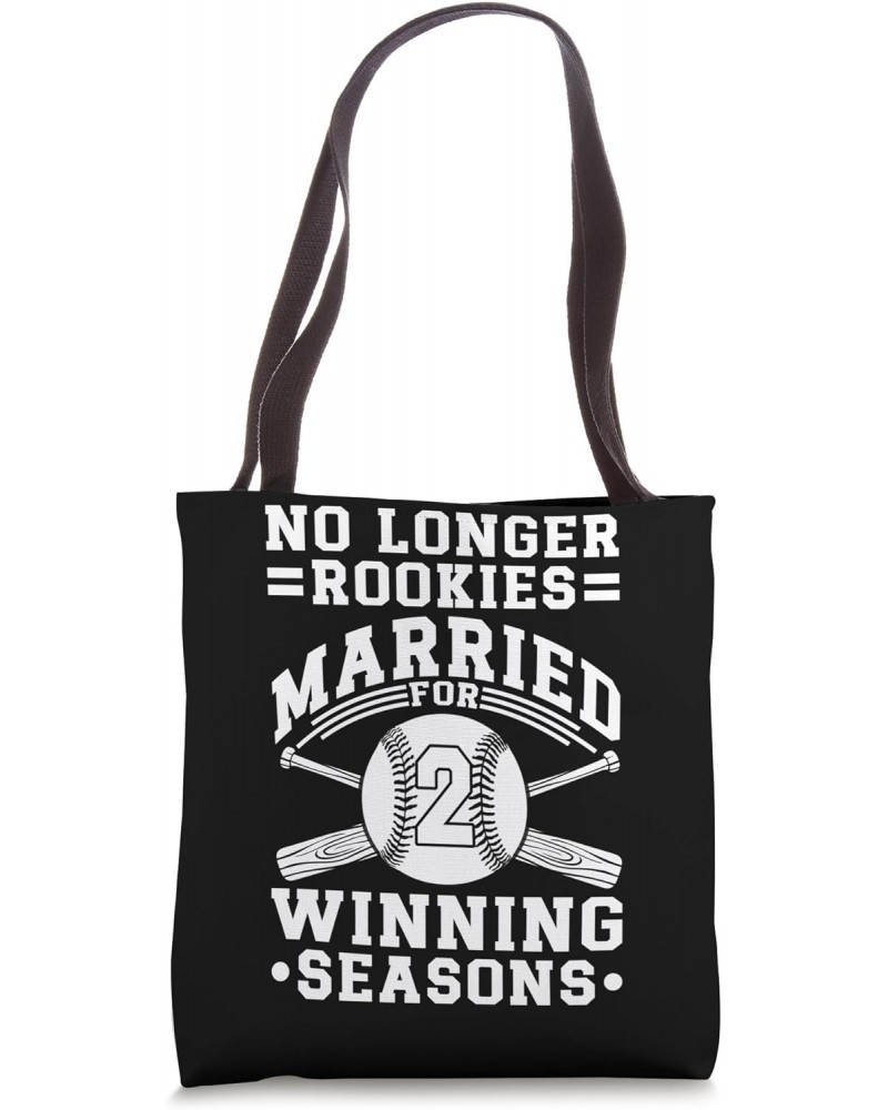 2nd Wedding Anniversary Baseball Couple Husband Wife 2 Years Tote Bag $12.48 Totes