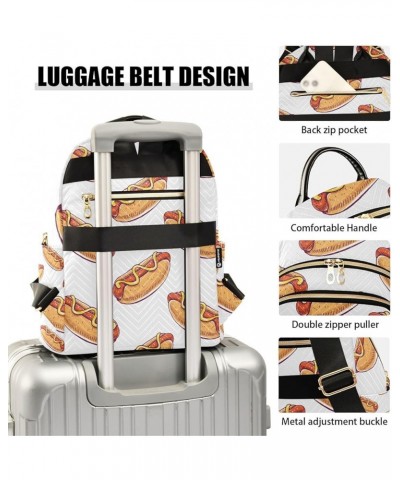 Women Backpack Hot Dog Anti-Theft Travel Backpack with Luggage Belt Lightweight Handbag Lady Purse Roomy Double Zipper Weeken...