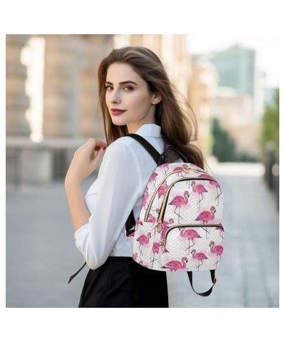 Flamingos Backpack Purse for Women Fashion Travel Bag Ladies Shoulder Bags with Strap Handbag Lady Purse,M Medium $16.10 Back...