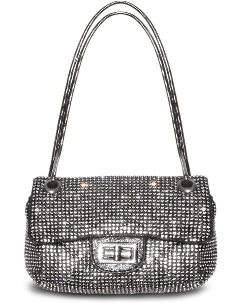 Hand Bags Purses for Women Rhinestone Bag Clutch Purses Party Wedding G-black $18.35 Evening Bags