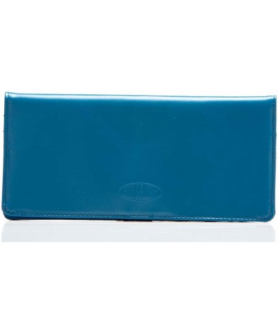 Women's Executive Leather Bi-Fold Checkbook Slim Wallet, Holds Up to 40 Cards Ocean Blue $17.95 Wallets