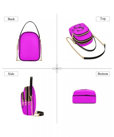 Custom Lavender Crossbody Bags for Women Crossbody Bag Shoulder Handbag with Chain Strap 07 $9.66 Crossbody Bags