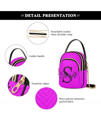 Custom Lavender Crossbody Bags for Women Crossbody Bag Shoulder Handbag with Chain Strap 07 $9.66 Crossbody Bags