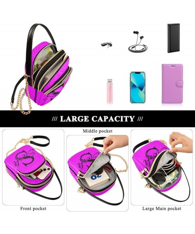 Custom Lavender Crossbody Bags for Women Crossbody Bag Shoulder Handbag with Chain Strap 07 $9.66 Crossbody Bags