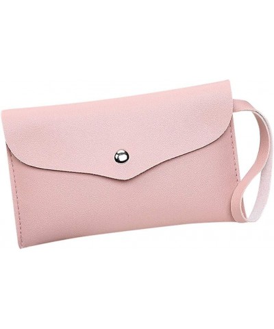 Women Fashion Selling Small Square Clutch Bag Purse Phone Bags Wallet with Checkbook for Women Pink $4.13 Clutches