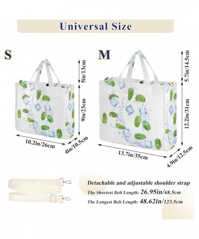 Mint Leaves and Crystal Ice Cubes Women's Tote Handbags Top Handle Satchel Shoulder Bag Crossbody Bag for Office Travel S $16...