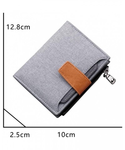 Fashion ID Short Wallet Solid Color Women Men Canvas Hasp Purse Multiple Card Slots Clutch Bag Mother (Blue, One Size) Black ...