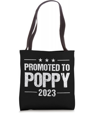 Promoted To Poppy Est 2023 For Men - Funny New Papa Vintage Tote Bag $14.50 Totes