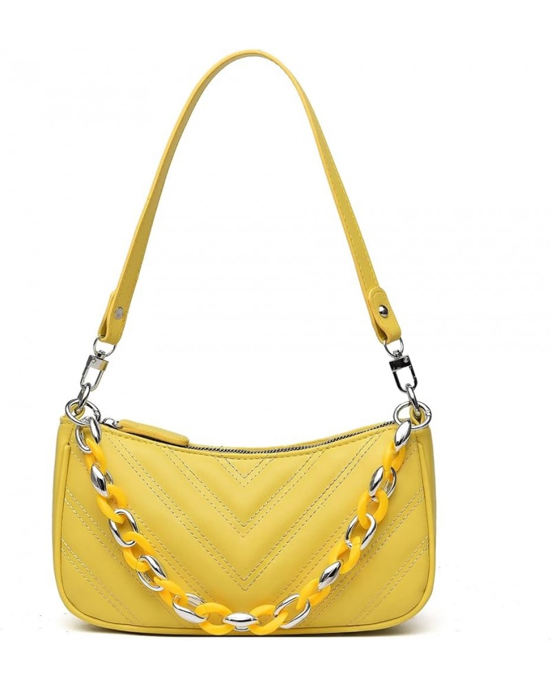 Small Tote Shoulder Bags Purses for Women Retro Classic Crossbody Bags Cute Clutch Purse and Handbag 0-7-yellow $8.66 Totes