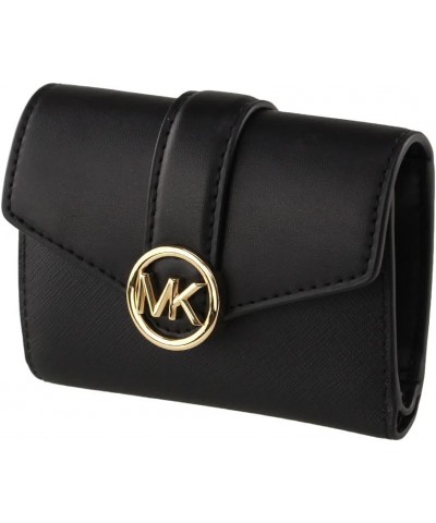 Carmen Medium Flap Wallet (Leather, Black) Leather Black $34.20 Wallets