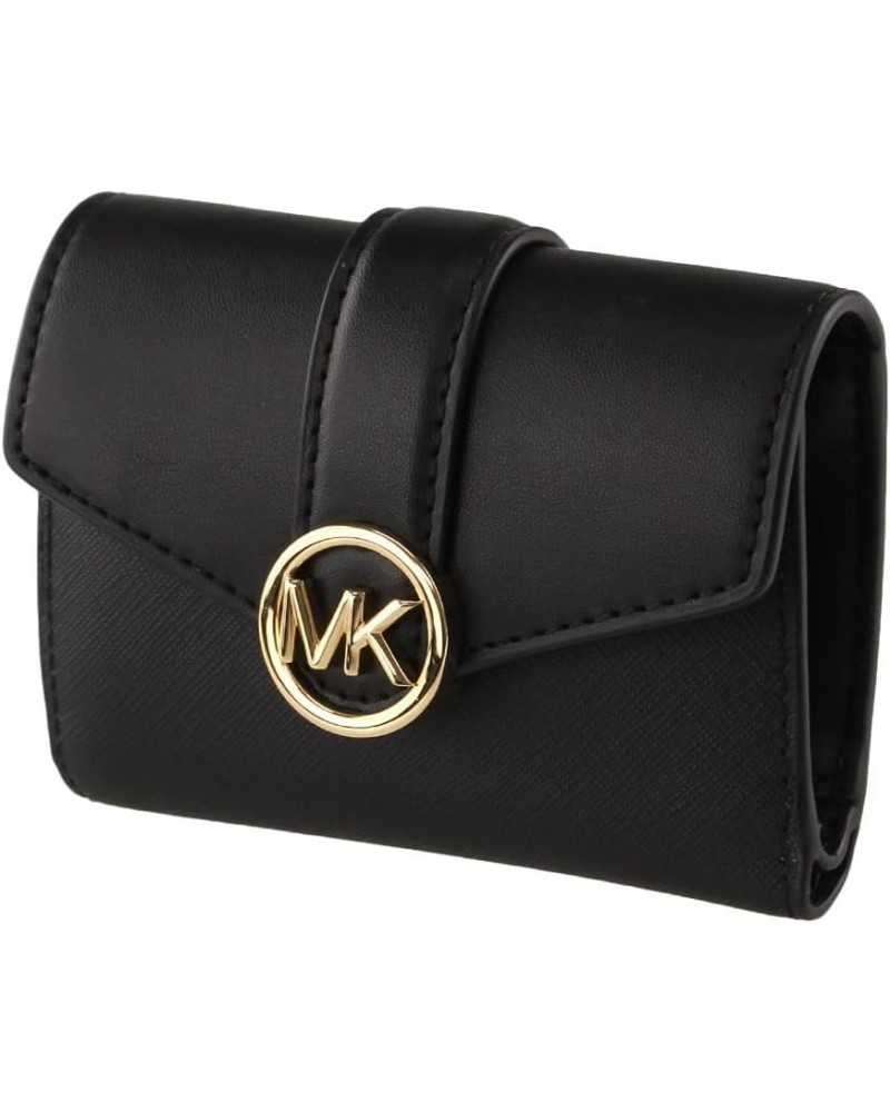 Carmen Medium Flap Wallet (Leather, Black) Leather Black $34.20 Wallets