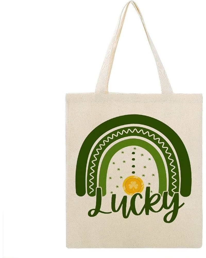 Aesthetic Canvas Tote Bag,My 1st St.Patrick's Day Clovers Shamrock Tote Bag for Women Shopping Travel Bag Style-5 $8.79 Shoul...