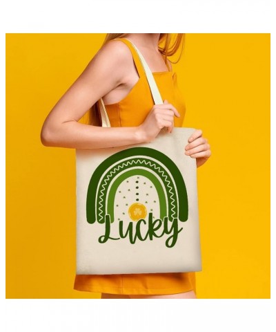 Aesthetic Canvas Tote Bag,My 1st St.Patrick's Day Clovers Shamrock Tote Bag for Women Shopping Travel Bag Style-5 $8.79 Shoul...