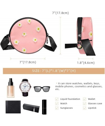 Reed Crossbody Bag for Women Teen Girls Round Canvas Shoulder Bag Purse Tote Handbag Bag Multi11 $10.91 Totes