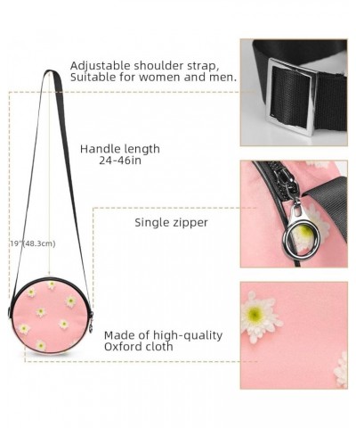 Reed Crossbody Bag for Women Teen Girls Round Canvas Shoulder Bag Purse Tote Handbag Bag Multi11 $10.91 Totes