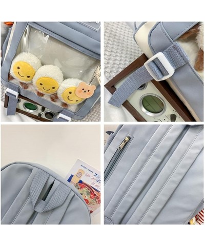 Kawaii Backpack Cute Backpack with Plush Pendant and Cute Pin Kawaii Backpack Lightweight Aesthetic Backpack Apink $30.12 Bac...