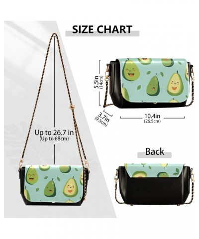 Cartoon Cute Papaya Women's Crossbody Handbags,Women's Shoulder Handbag Purse with PU Leather $22.39 Crossbody Bags