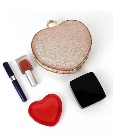 Mily Heart Shape Clutch Bag Messenger Shoulder Handbag Tote Evening Bag Purse 6977+rose Gold $16.23 Evening Bags