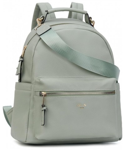 Backpack Purse for Women Class Vegan Leather Fashion School Daypack Multipurpose Design Normal (13.5-in Hight) Celadon-grd $1...