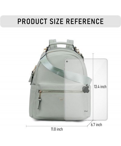 Backpack Purse for Women Class Vegan Leather Fashion School Daypack Multipurpose Design Normal (13.5-in Hight) Celadon-grd $1...