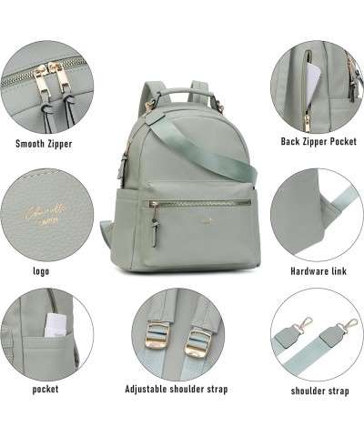 Backpack Purse for Women Class Vegan Leather Fashion School Daypack Multipurpose Design Normal (13.5-in Hight) Celadon-grd $1...