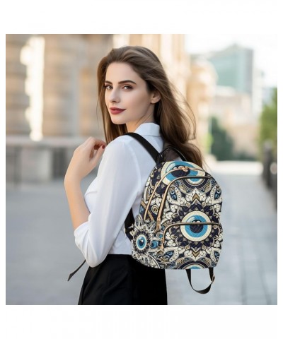 Retro Eyes Pattern Fashion Backpack Purse for Women, Casual Daypacks, Ladies Gift for Traveling Hiking Multicolor Small $19.2...