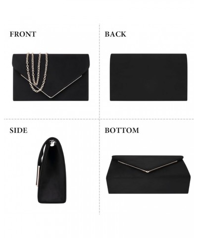 Evening Bag Clutch Purses for Women, Rhinestones Purse, Sparkling Envelope Evening Bag with Detachable Chain Black-2 $12.47 E...