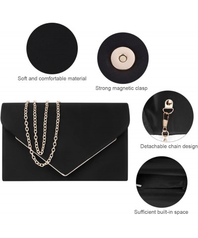 Evening Bag Clutch Purses for Women, Rhinestones Purse, Sparkling Envelope Evening Bag with Detachable Chain Black-2 $12.47 E...